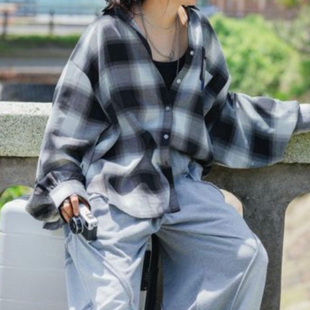 be with M Misayo カラフルチェックシャツ