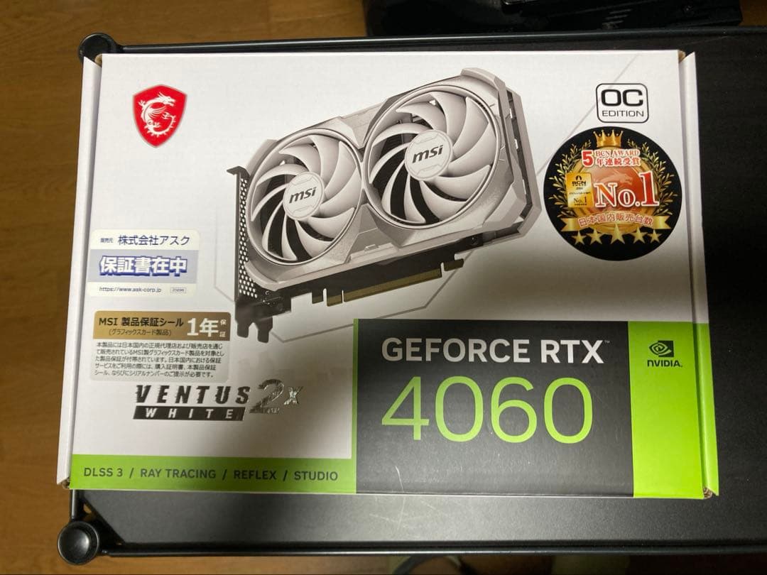 MSI RTX 4060 VENTUS 2X WHITE 8G OC 中古
