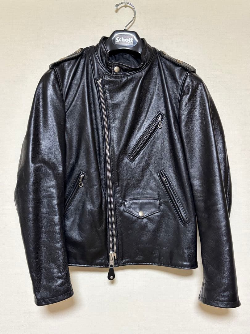 Schott ショット シングルライダース 牛革 ブラック サイズ36 USA製