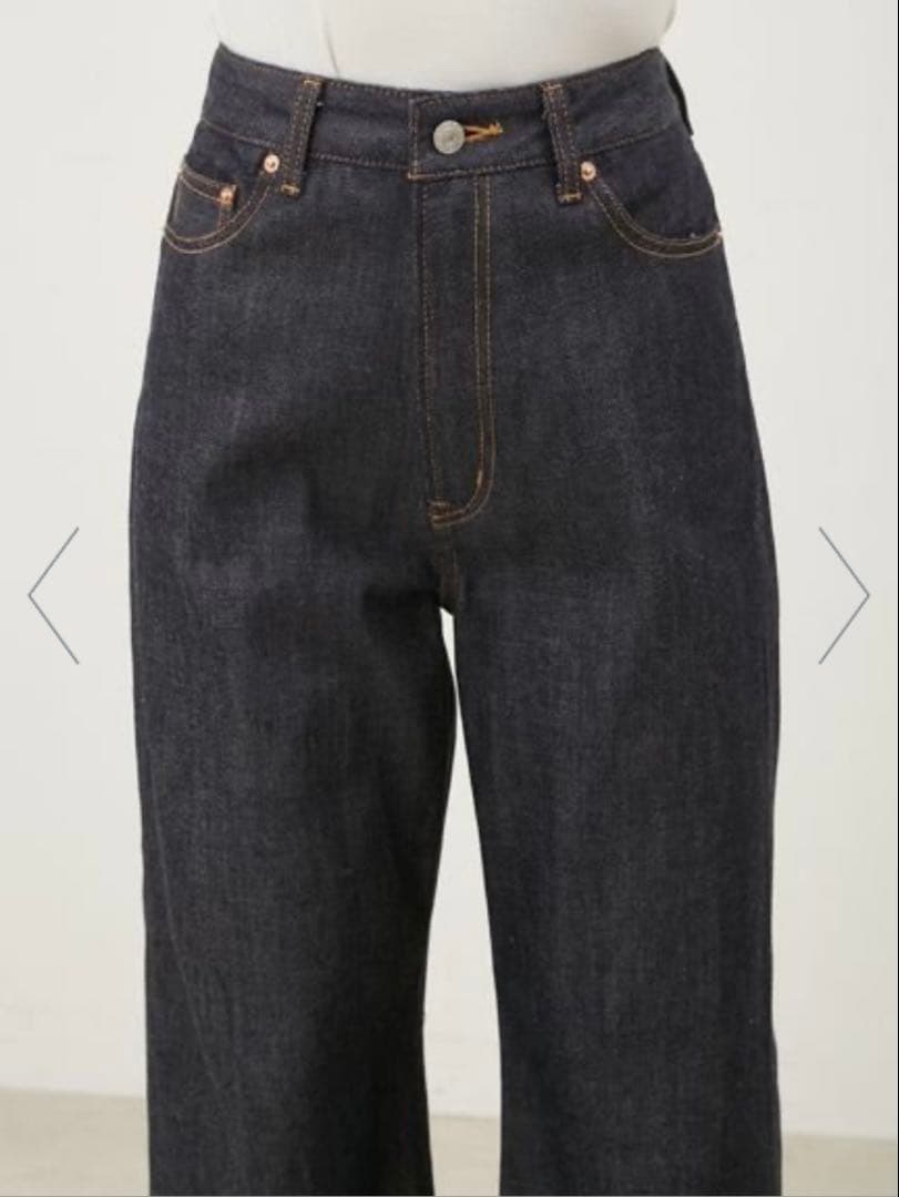 《新品》MilaOwenセルビッチ ワイドストレート デニムパンツ サイズ0