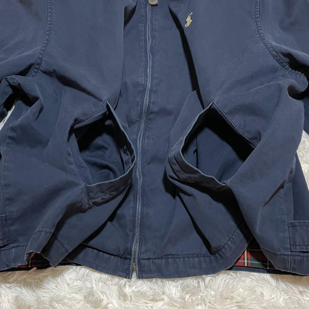 RALPH LAUREN ラルフローレン スイングトップ 2XL 紺 裏チェック