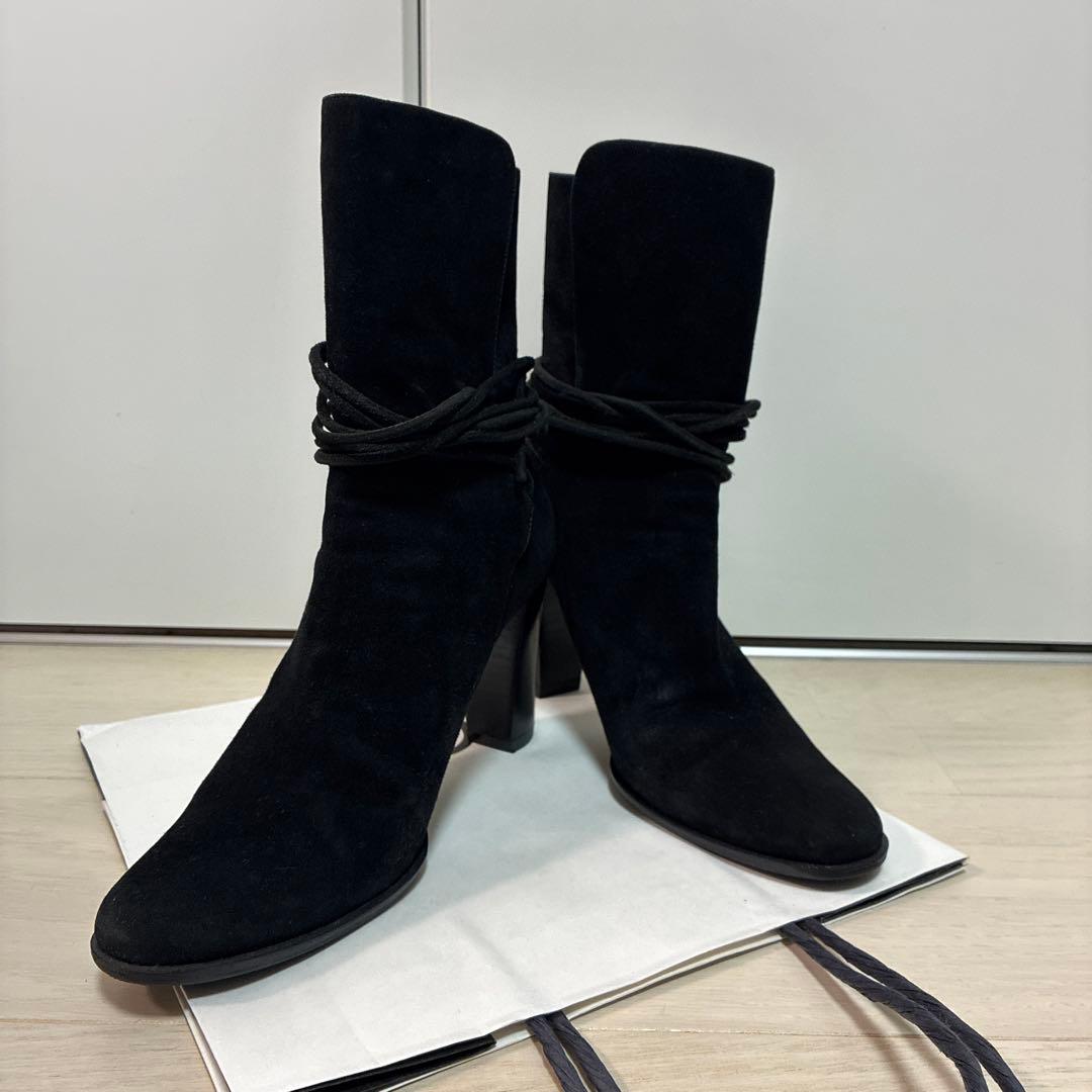 正規品　HERMES エルメス レディース　ブーツ　ブラック　スエード