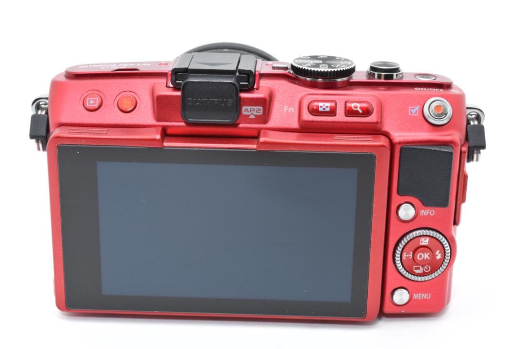 ■美品■ オリンパス PEN Lite E-PL6 レッド レンズキット