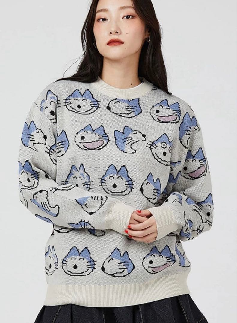 新品未使用タグ付✨ graniph(グラニフ) 11ぴきのねこ ニット M