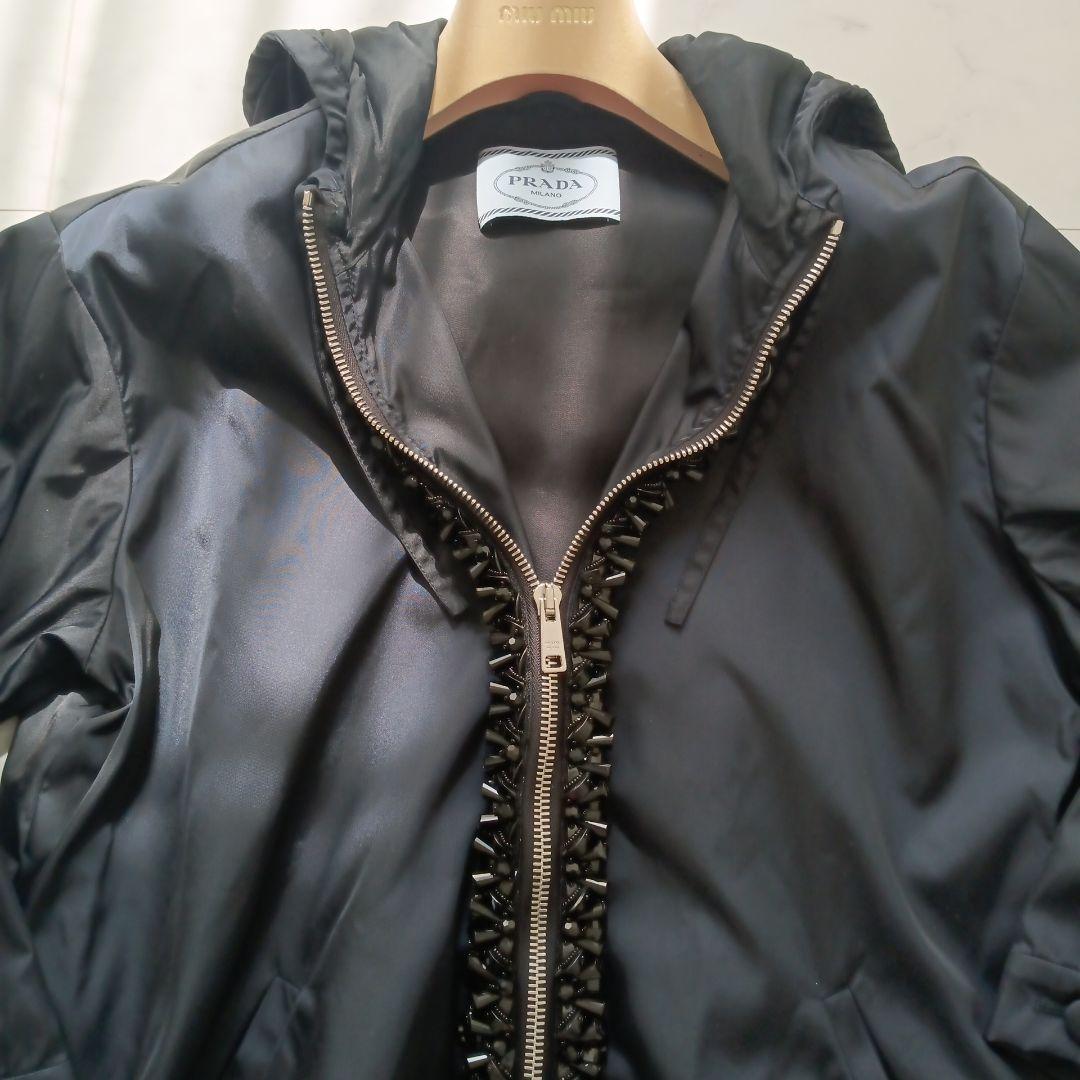 プラダ　モッズコート　スプリングコート　美品　ビーズ　Ｍ