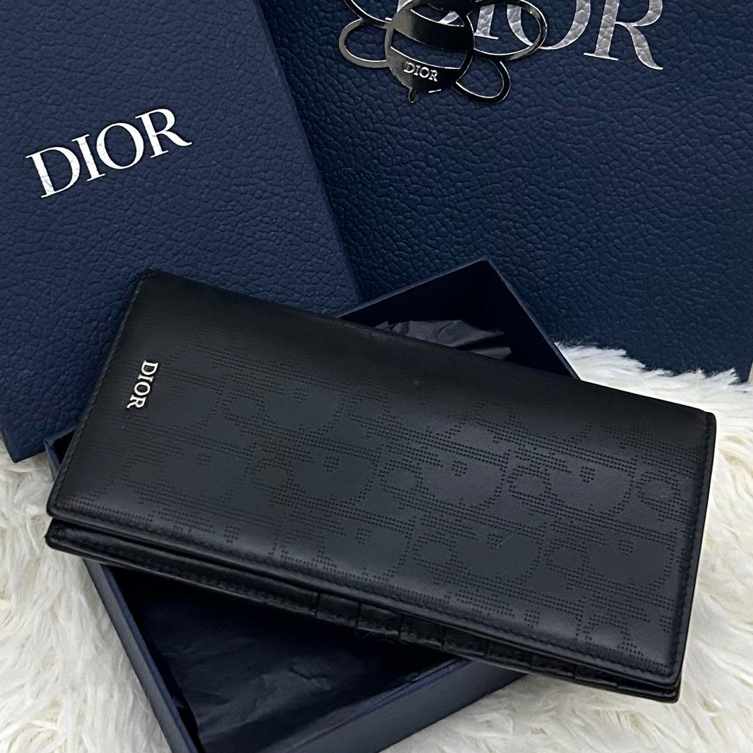 【美品】ChristianDior トロッター レザー 二つ折り 長財布