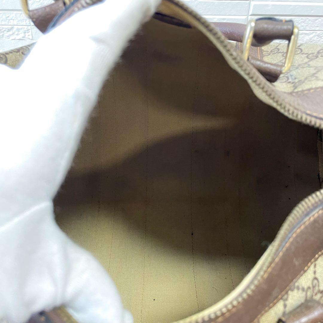 グッチ GGスプリーム PVC レザー オールド シェリー ボストン バッグ