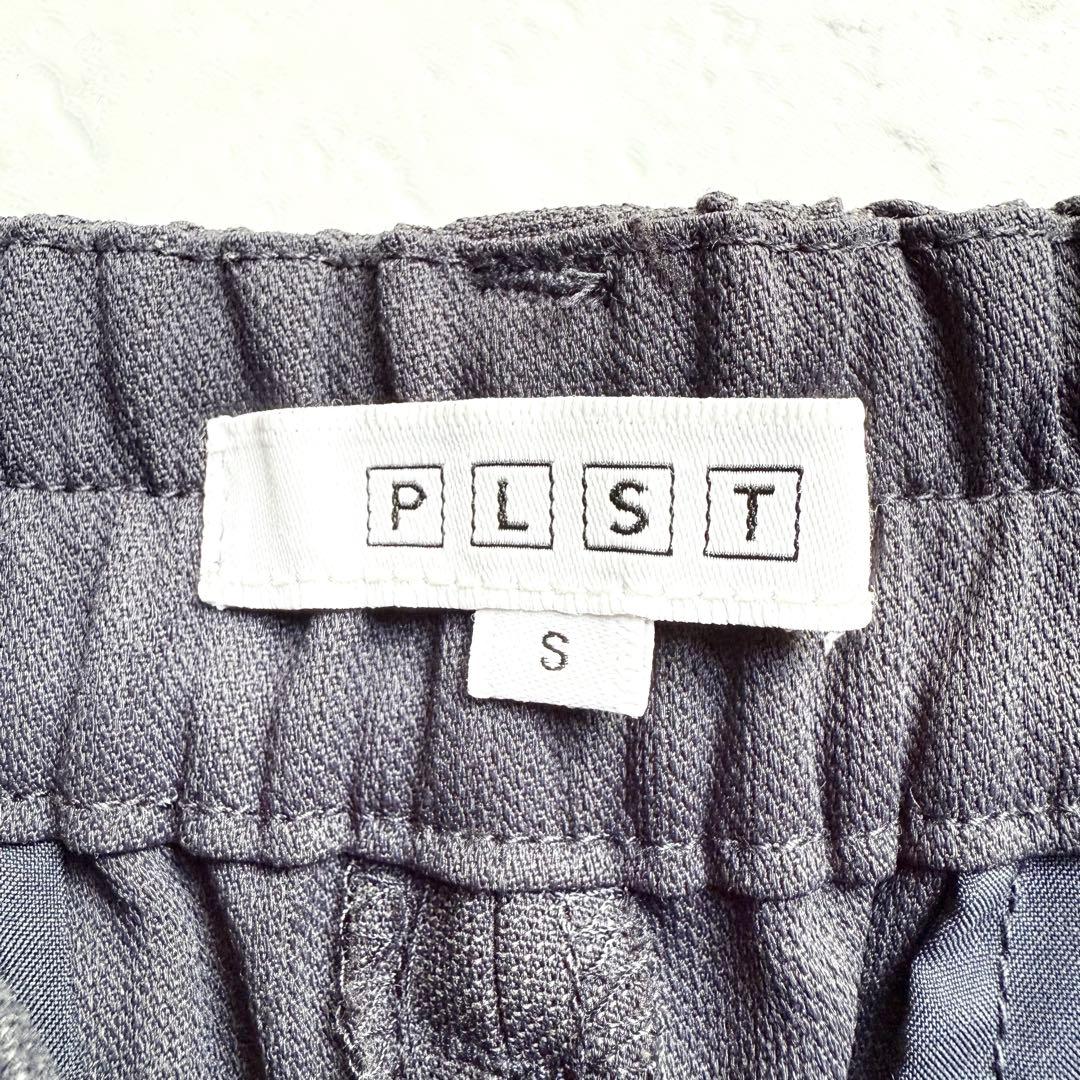 プラステ スーツ セットアップ リネンブレンド ノーカラー パンツ S ネイビー