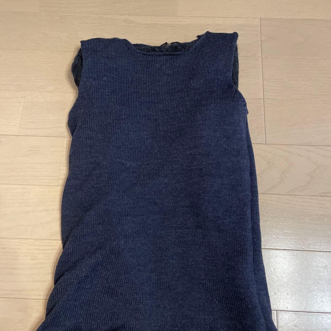 BOTTEGA VENETA 長袖タートルネックセーター グレー✖️ネイビー S