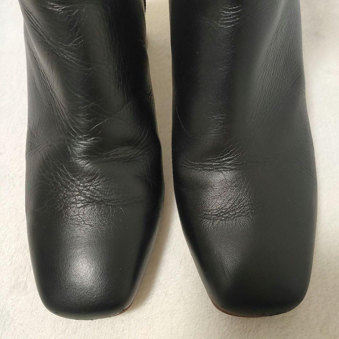 定番 DIANA ダイアナ ショートブーツ 本革 レザー ブラック 23.5cm