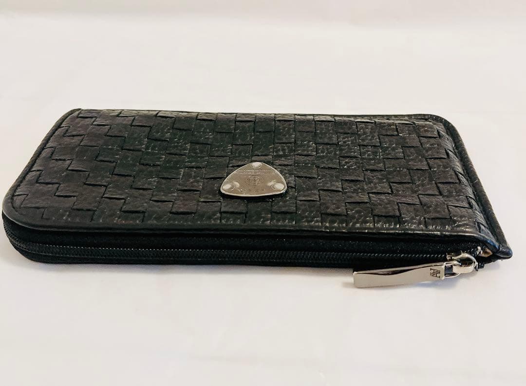 美品☆ATAO slimo メッシュ 黒 長財布 L字　メンズ レディース