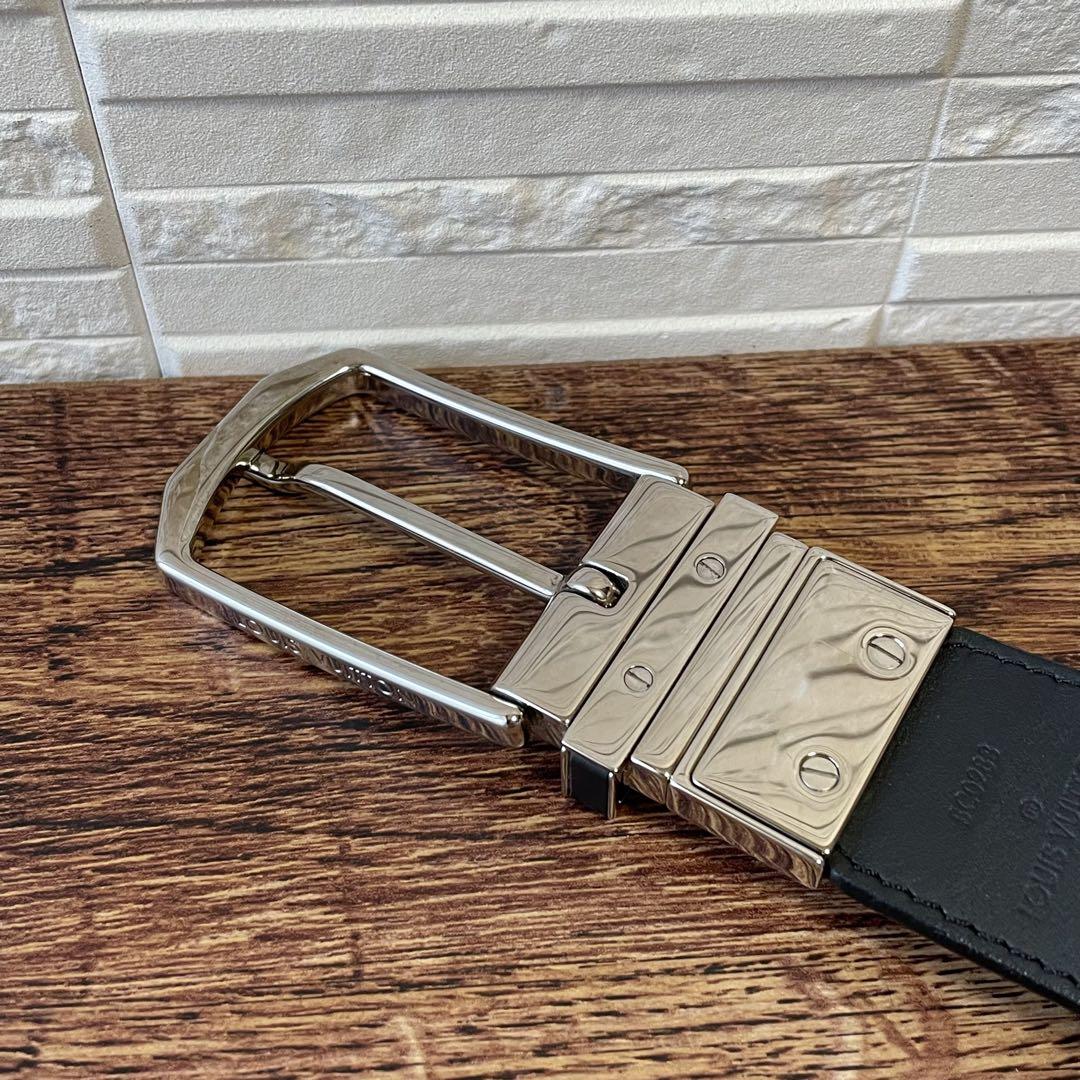 良品 ルイヴィトン ダミエ アンフィニ サンチュール ベルト ブラック