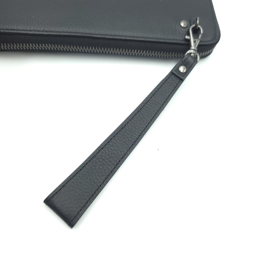 未使用 KENZO ケンゾー ラウンドファスナー 長財布 ブラック メンズ レザ