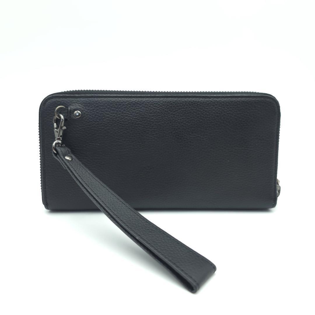 未使用 KENZO ケンゾー ラウンドファスナー 長財布 ブラック メンズ レザ