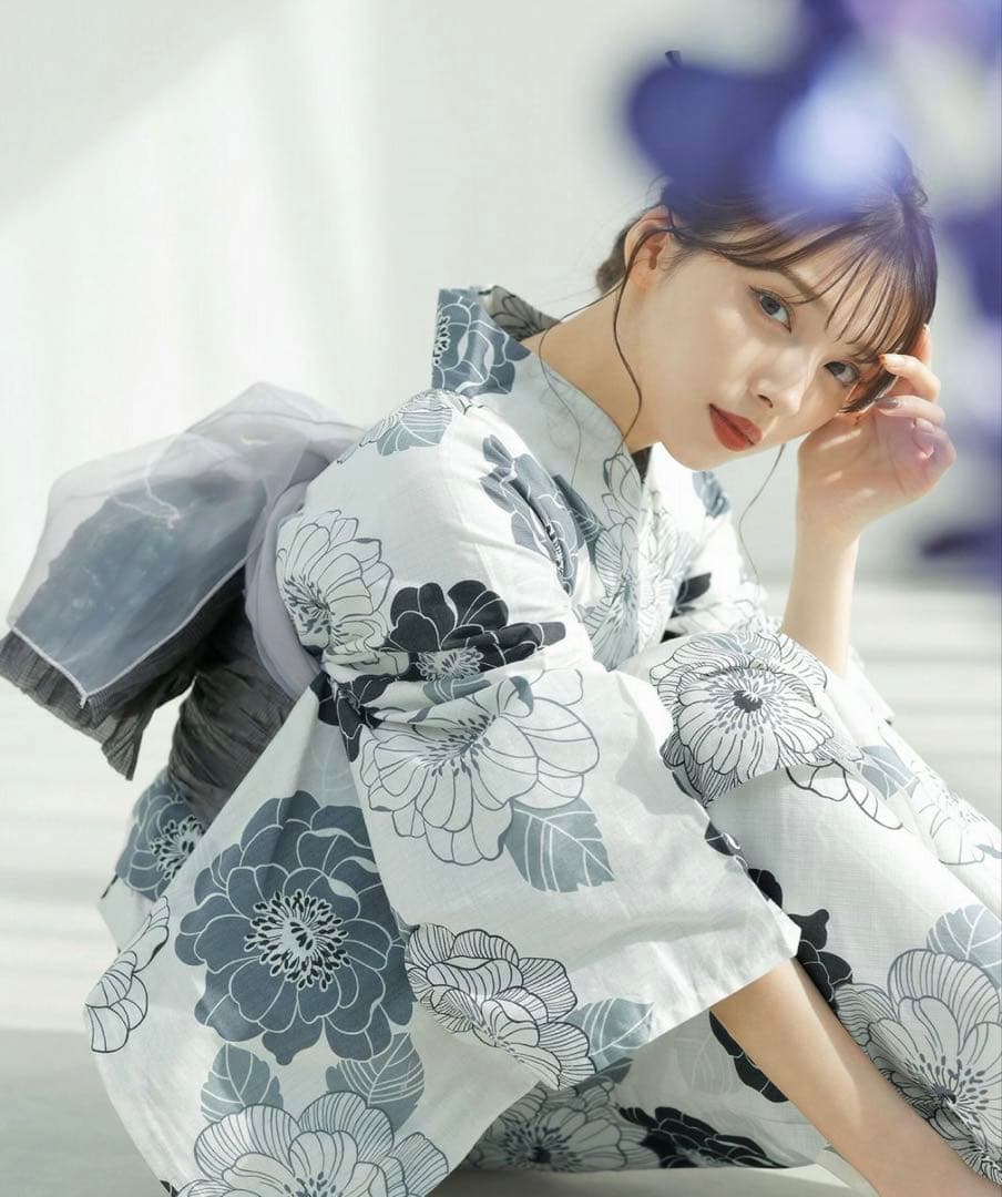 【新品未開封】髪飾り付き 如月の椿(墨色)5点セット