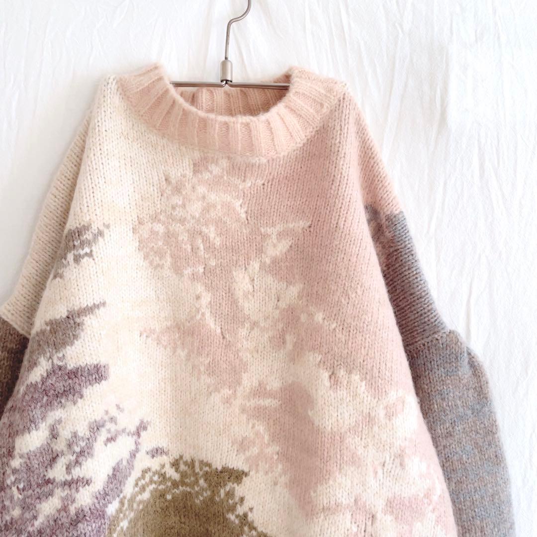 トップス AMERI ANDREA ABSTRACT PAINT KNIT
