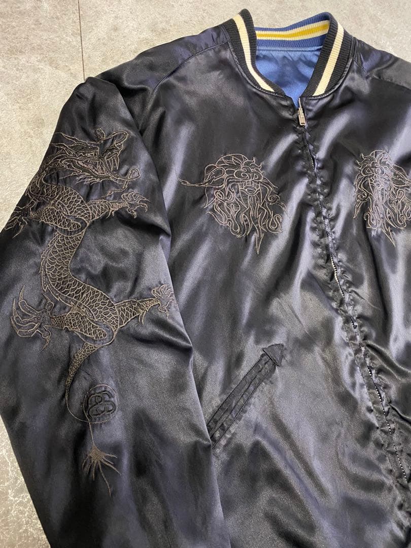 超レア old stussy スカジャン リバーシブル XL