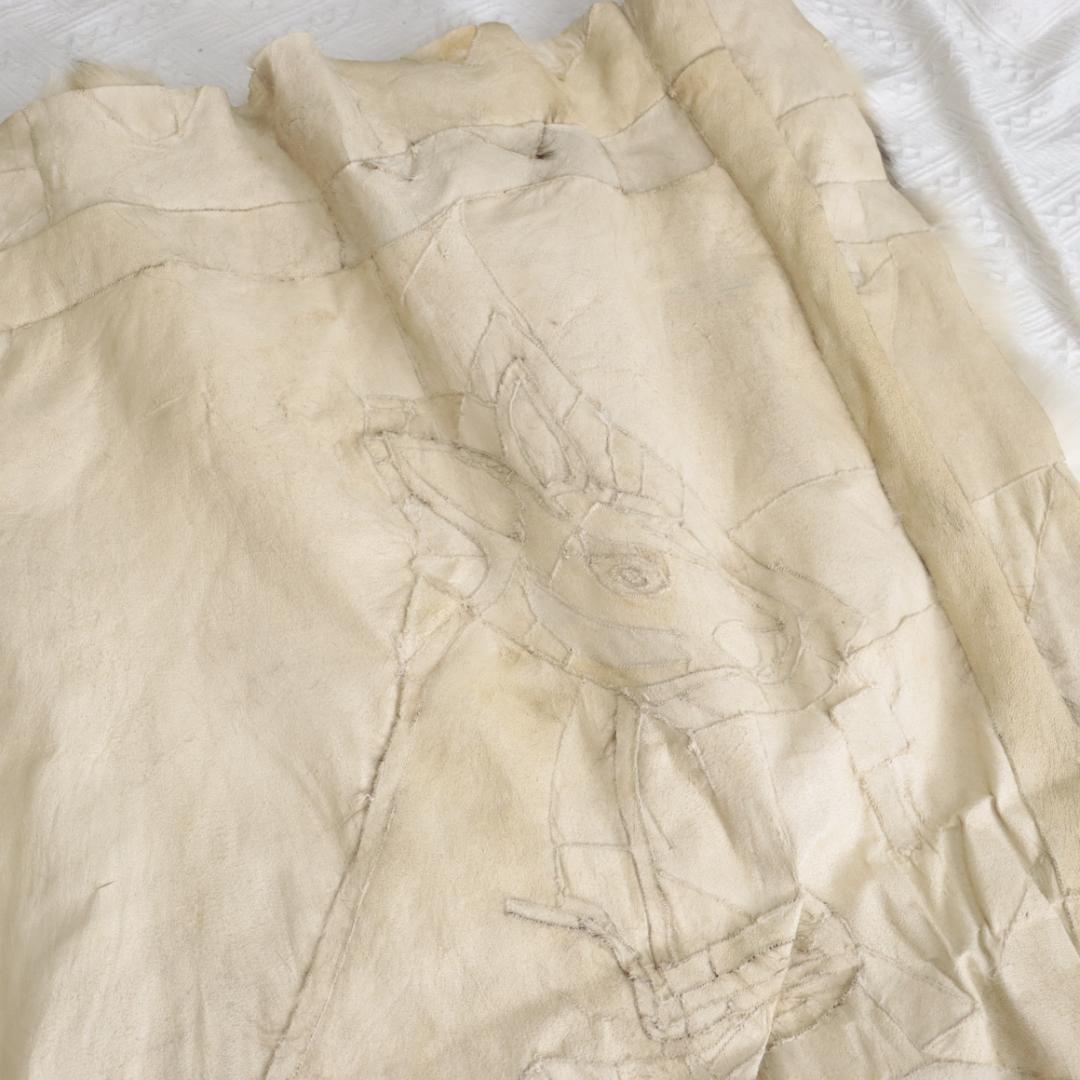 オーストラリア製　高級リアルファー　ムートンマット　ラグ　パッチワークカンガルー