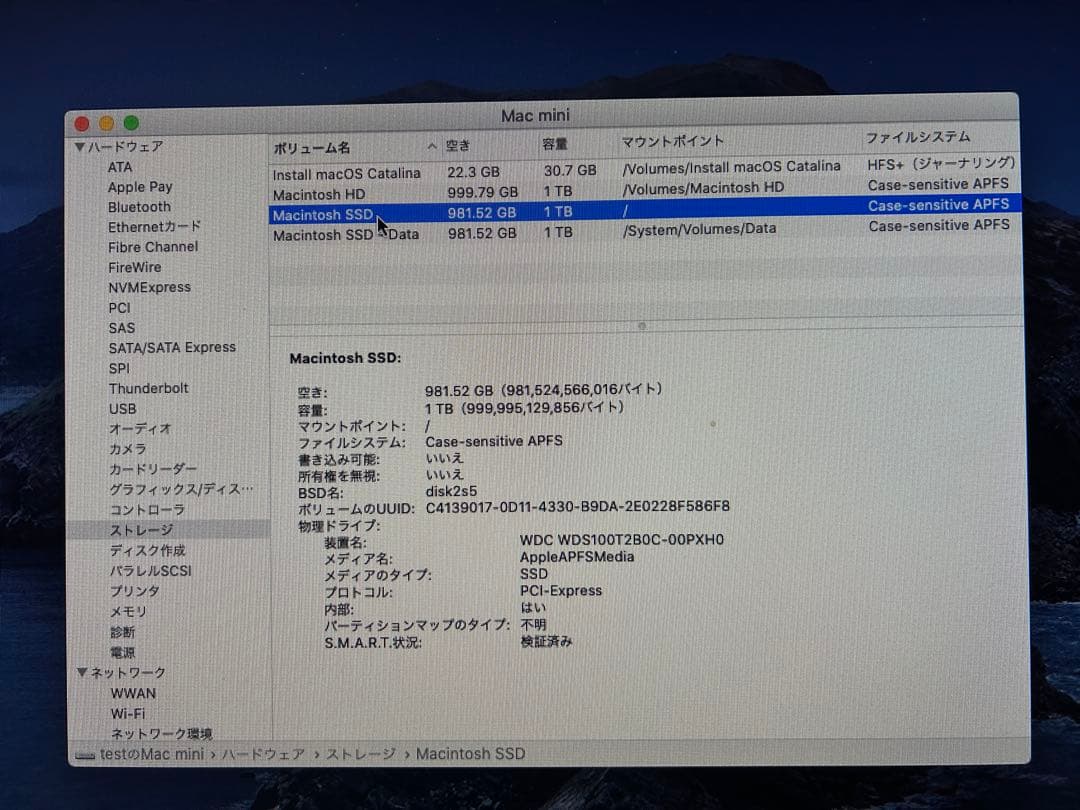 Macデスクトップ Mac mini late2014 core i5 8GB S1TB+H1TB