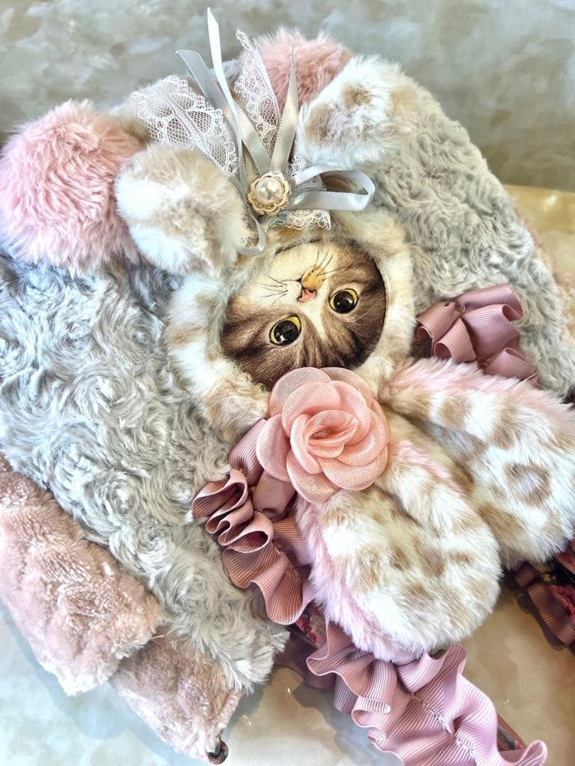 あ*き様 コヤンイサムチョン　ショルダー付きサイドポケットファーバッグ　サバ猫ち