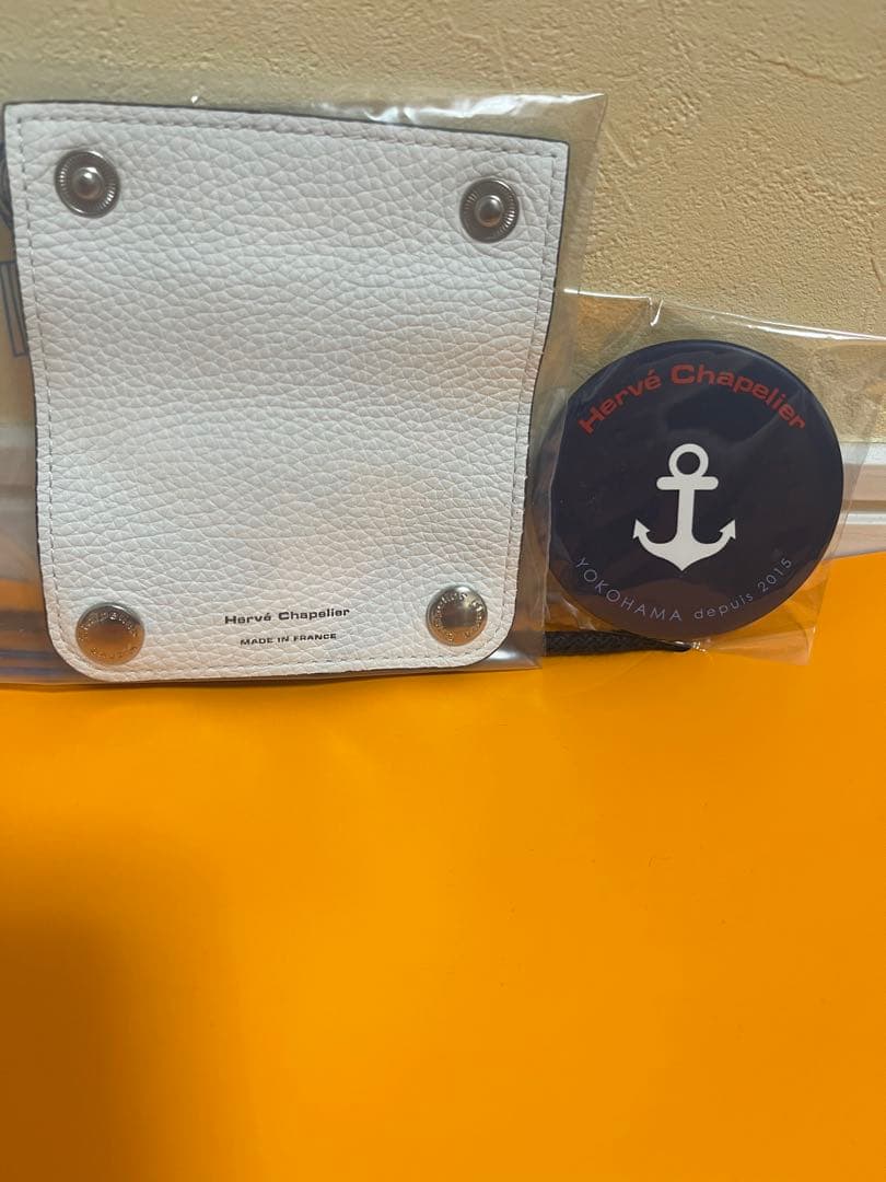 Hervé Chapelier ホワイトレザーグリップとミラーセット