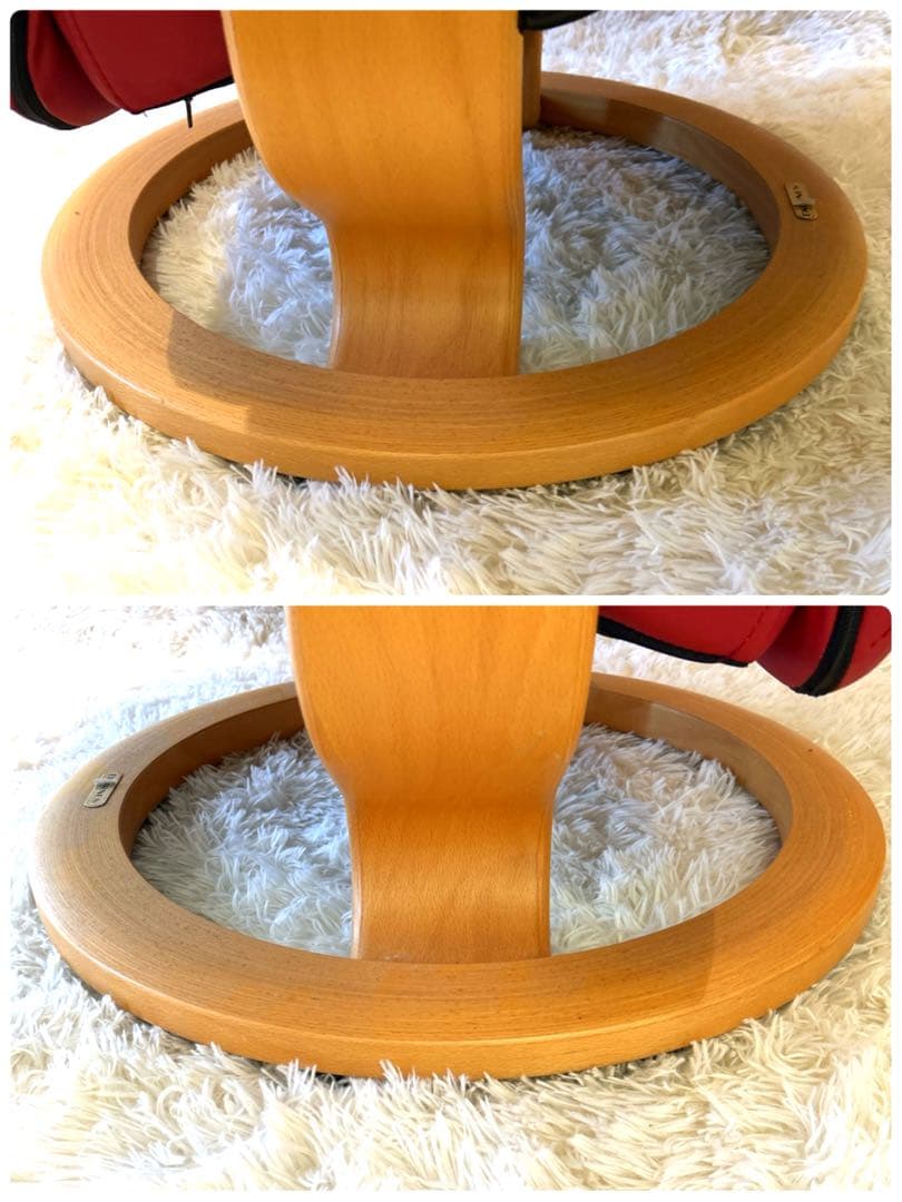 極美品　EKORNES リクライニングチェア 赤