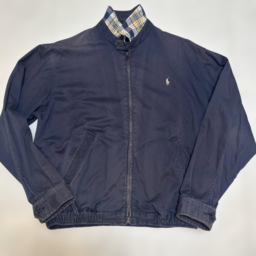 希少三角タグ　80s ラルフローレン スイングトップ ナス紺　ジャマイカ製 L