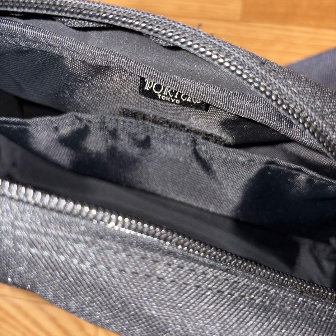 美品 PORTER×docomo ウエストバッグ 黒 タンカー レザー HEAD