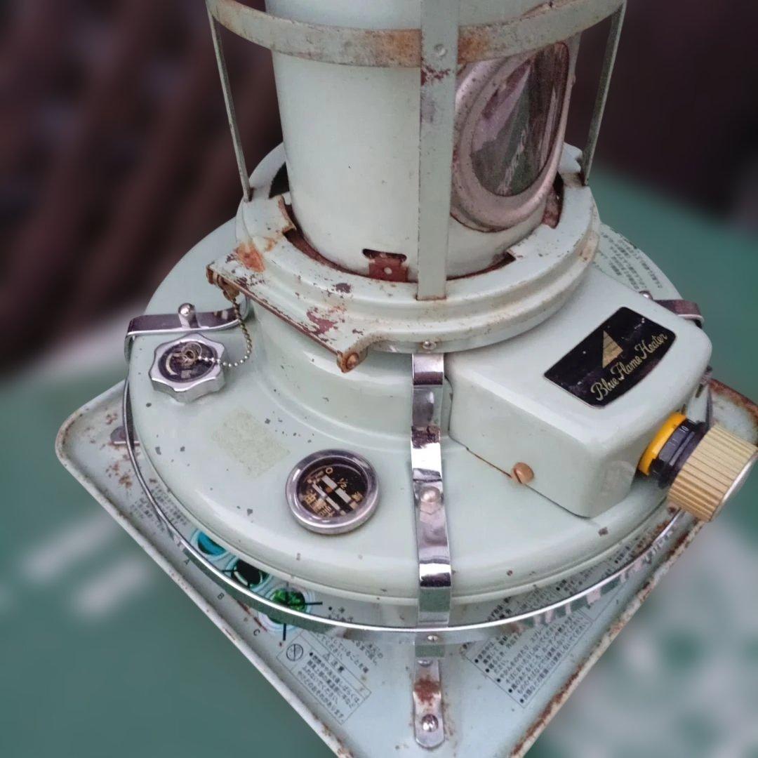 アラジンストーブ。メンテナンス済。取説付。グリーン３