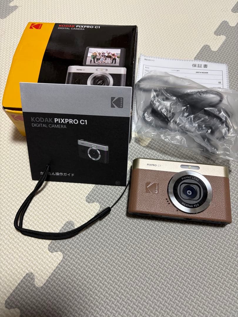 KODAK PIXPRO C1 C1BN ブラウン 保護フィルム＋SD付
