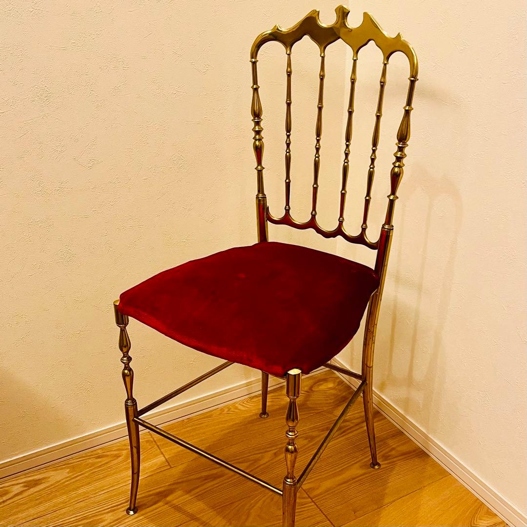 Chiavari キアヴァリチェア　真鍮　イタリア　ヴィンテージ　ゴールド