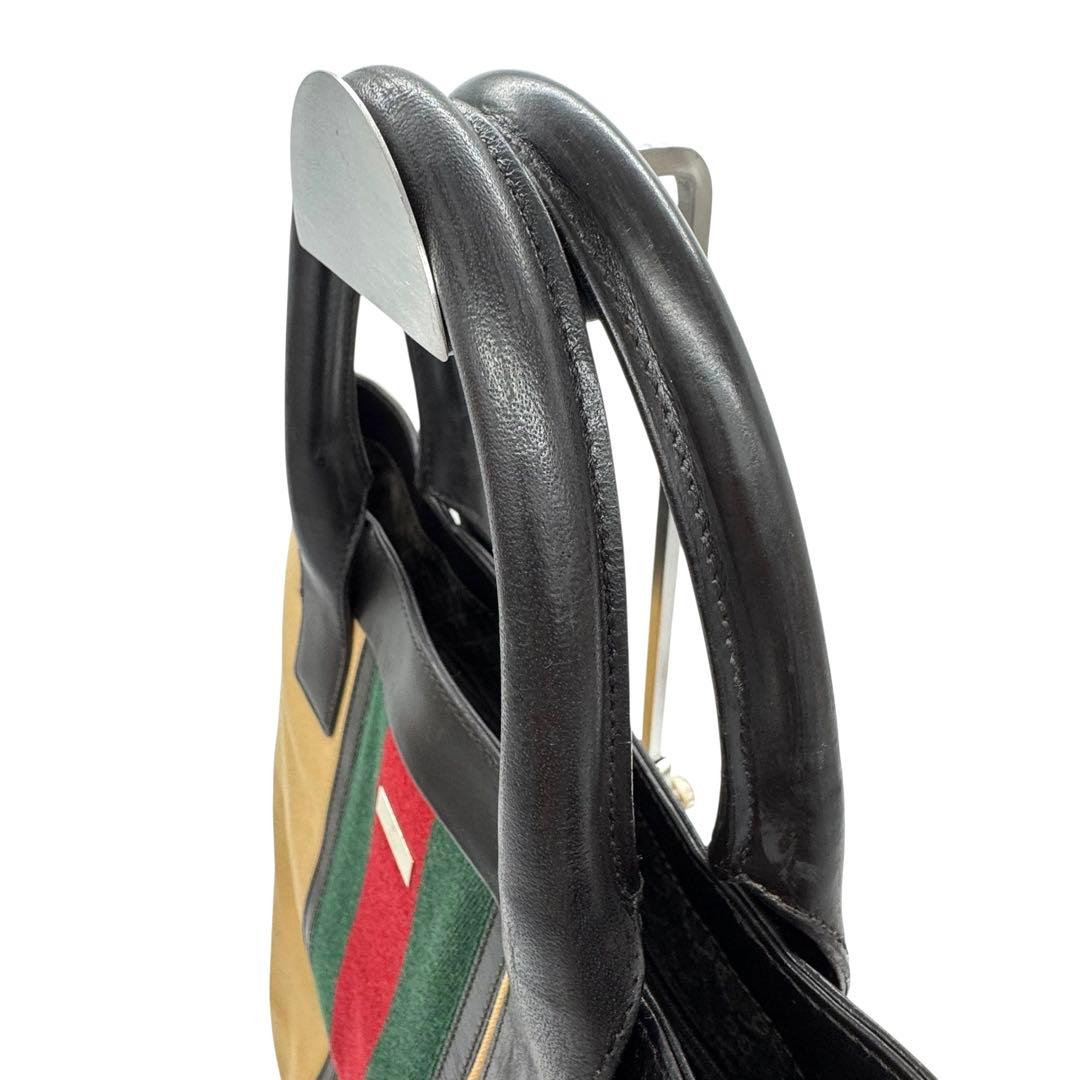 未使用品級✨グッチ トートバッグ シェリーライン キャンバス レザー A4