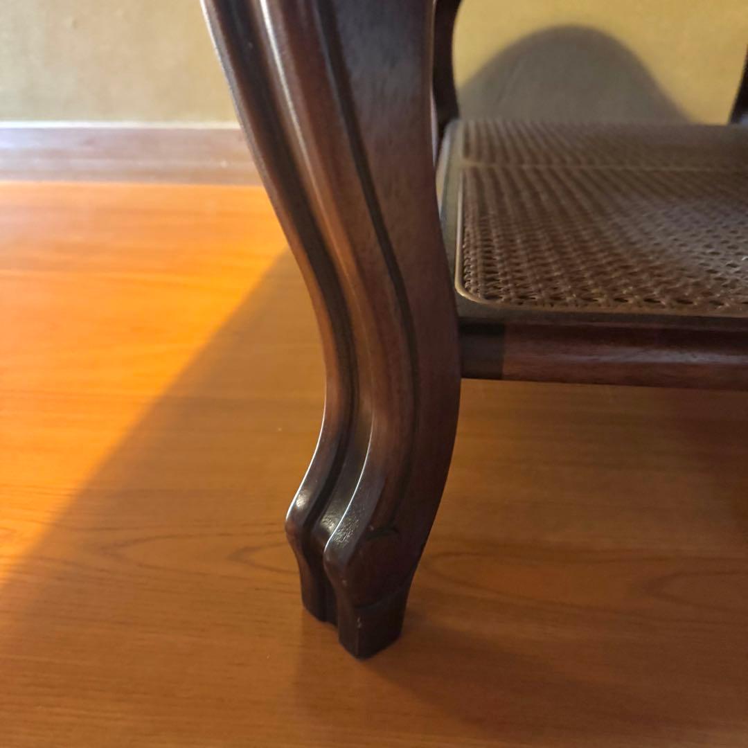 【美品】karimoku カリモク コロニアル ラタン 猫脚 センターテーブル