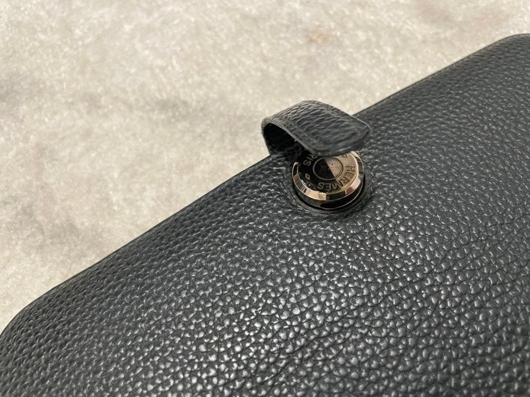 HERMES エルメス　ドゴンロング　長財布　レザー　ネイビー　男女兼用