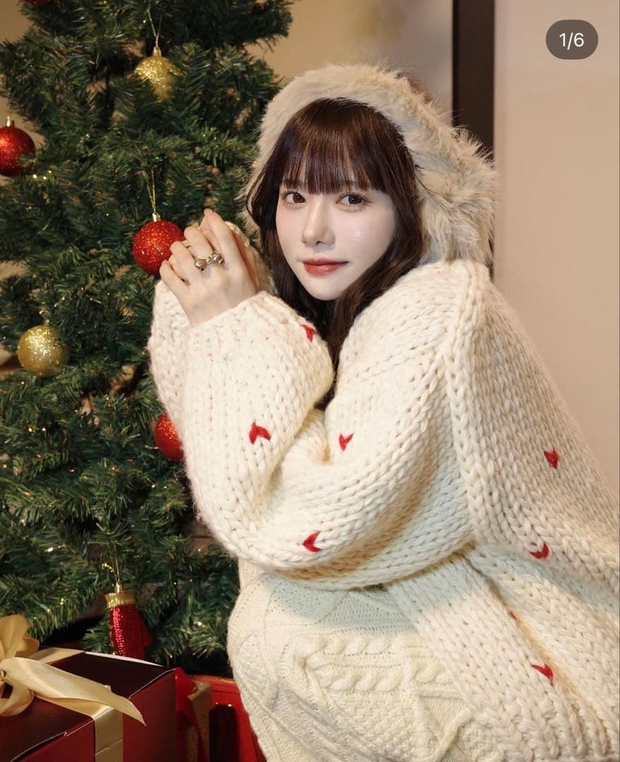 THETOE ハートカーディガン　クリスマスボックス