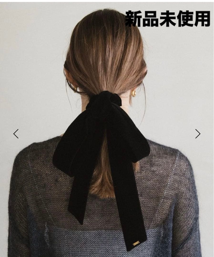 LETICIA レチシア リボン ベルベット　ブラック　新品未使用