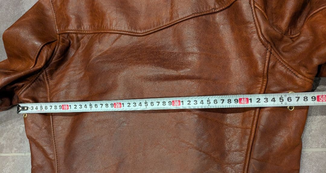 Schott レッドブラウンレザー ステアハイドトラッカージャケット サイズ34
