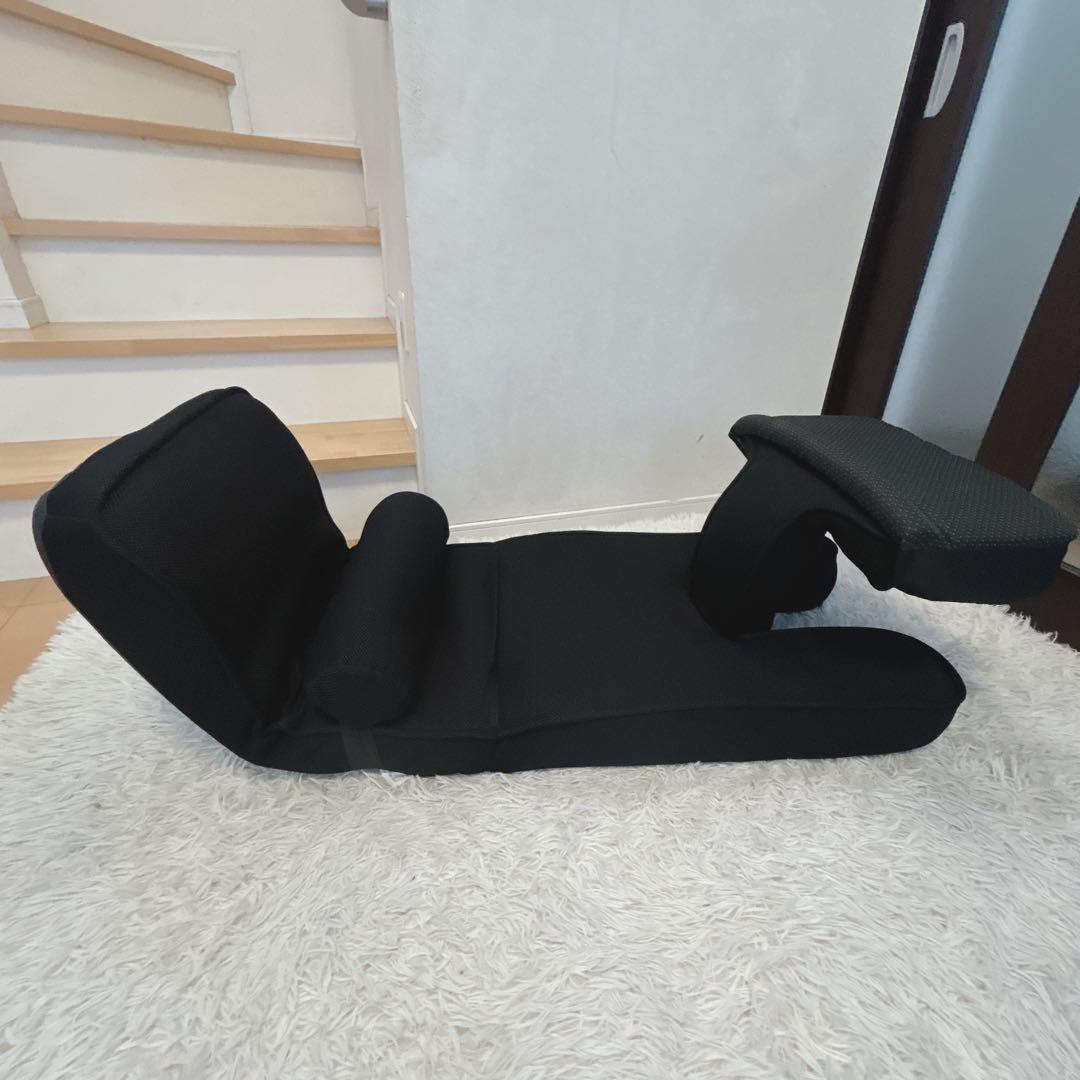 【美品】ニトリ ゲーミング座椅子 専用カバー付き ブラック