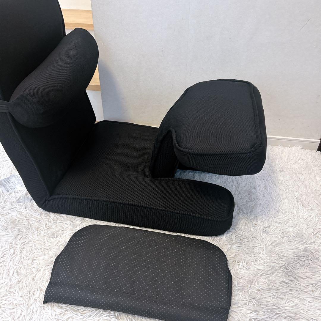 【美品】ニトリ ゲーミング座椅子 専用カバー付き ブラック