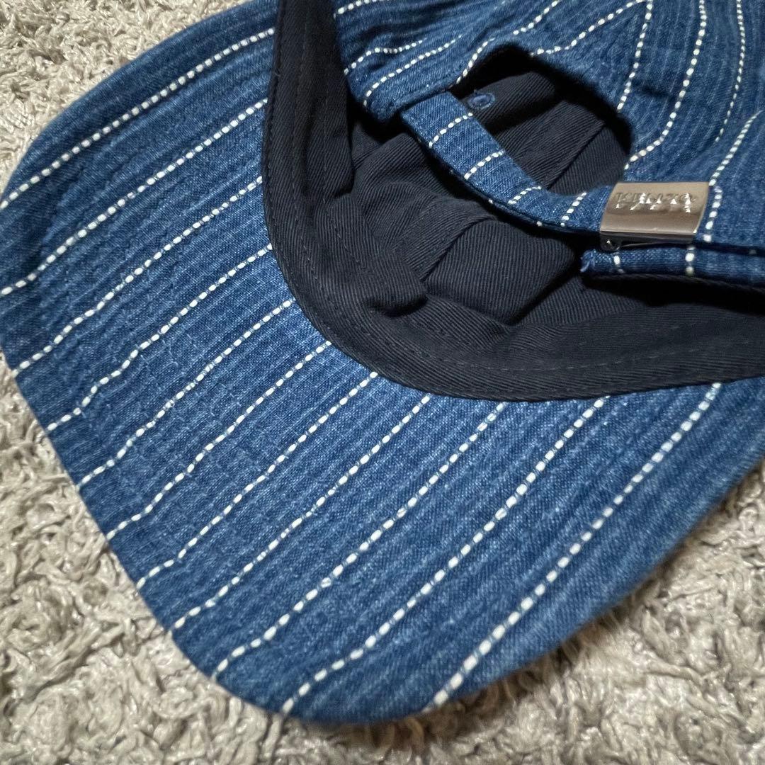 極美品✤KENZO Dazzle Stripe' デニム ベースボール キャップ