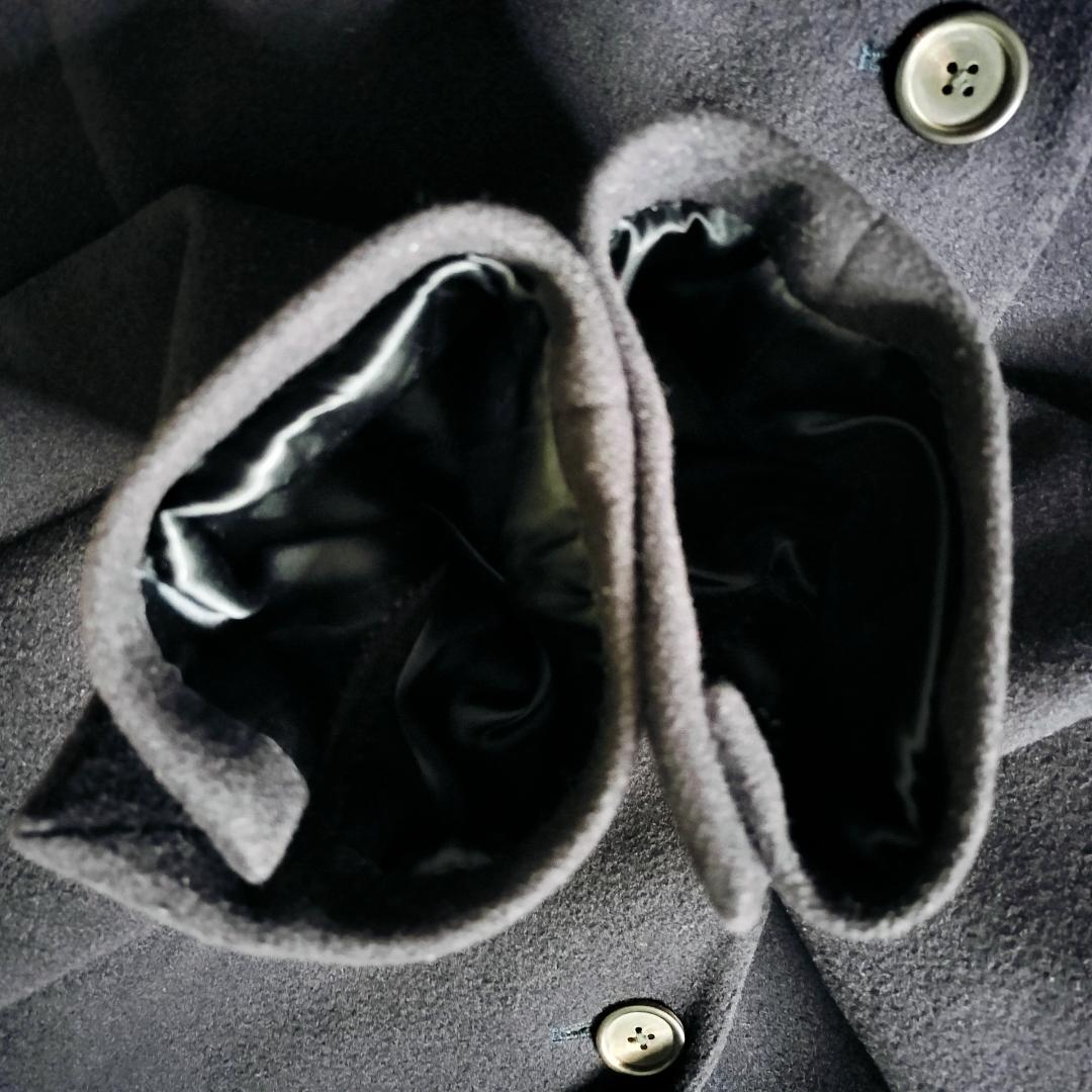 美品★ラルディーニ ブートニエール 極上ウール チェスターコート 50 ネイビー