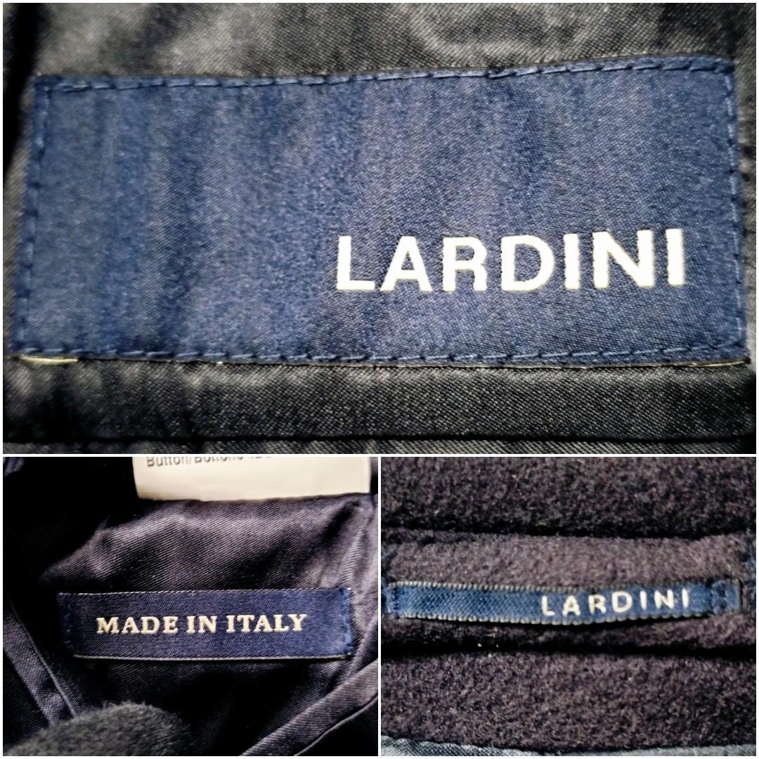 美品★ラルディーニ ブートニエール 極上ウール チェスターコート 50 ネイビー