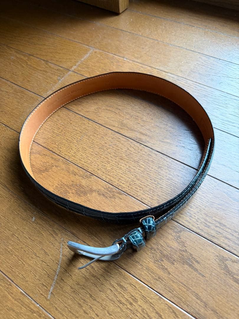 アンドレア ダミコAndrea DAMICO リアルクロコダイルベルト