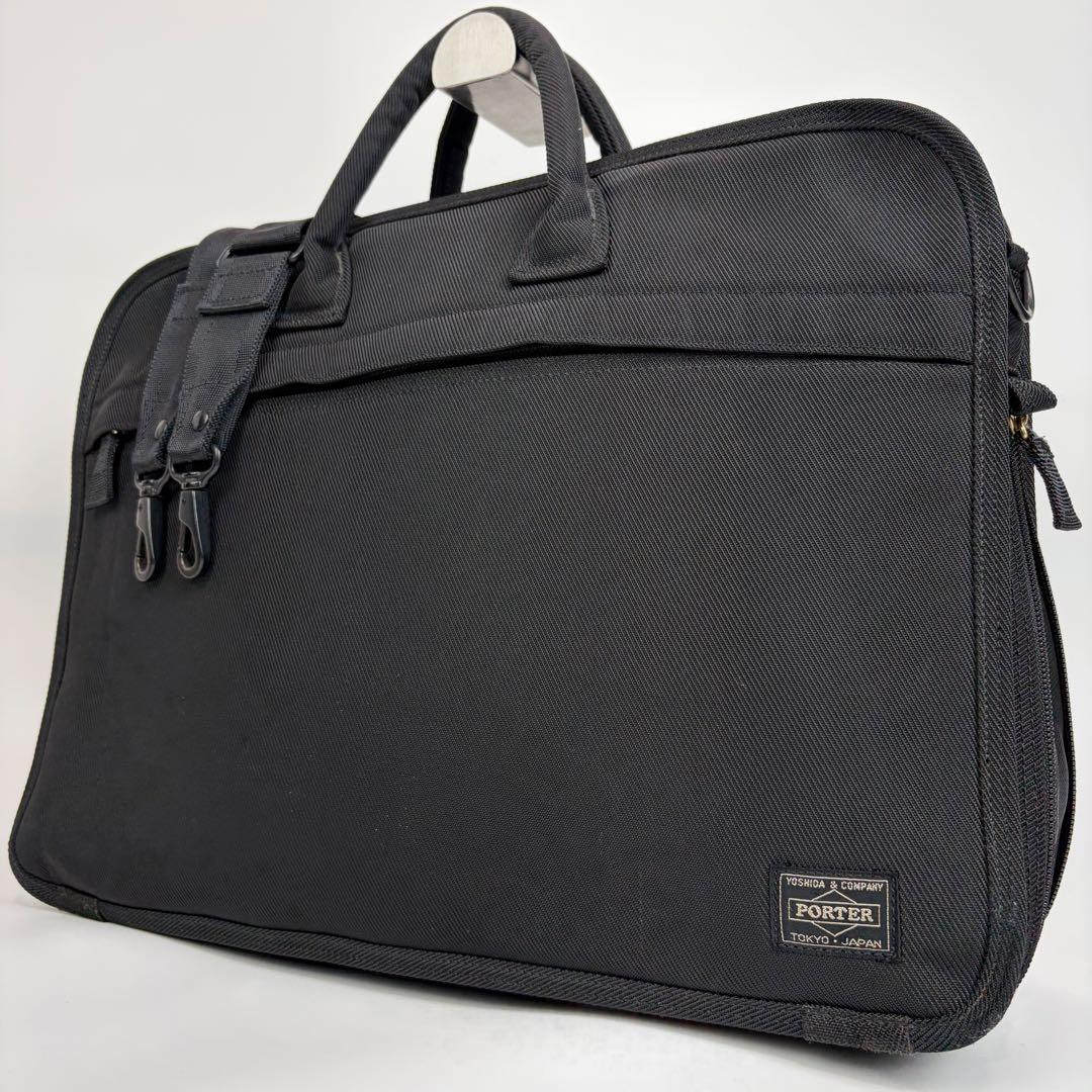 ポーター ポジション 2way ビジネスバッグ ショルダー ロゴ 自立 黒