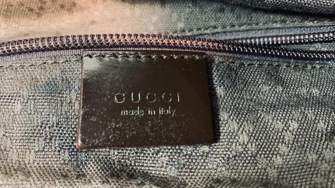Gucci 茶色いナイロン製トートバッグ