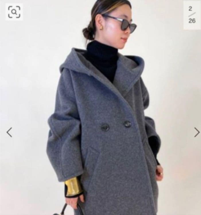 モッサオーバーフーディコート　グレー36