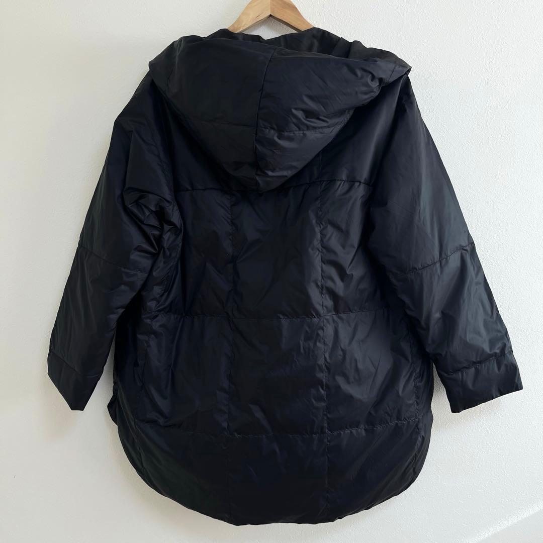 プランテーション　リバーシブルダウン　ブラック　暖かく軽い　M オーバーサイズ