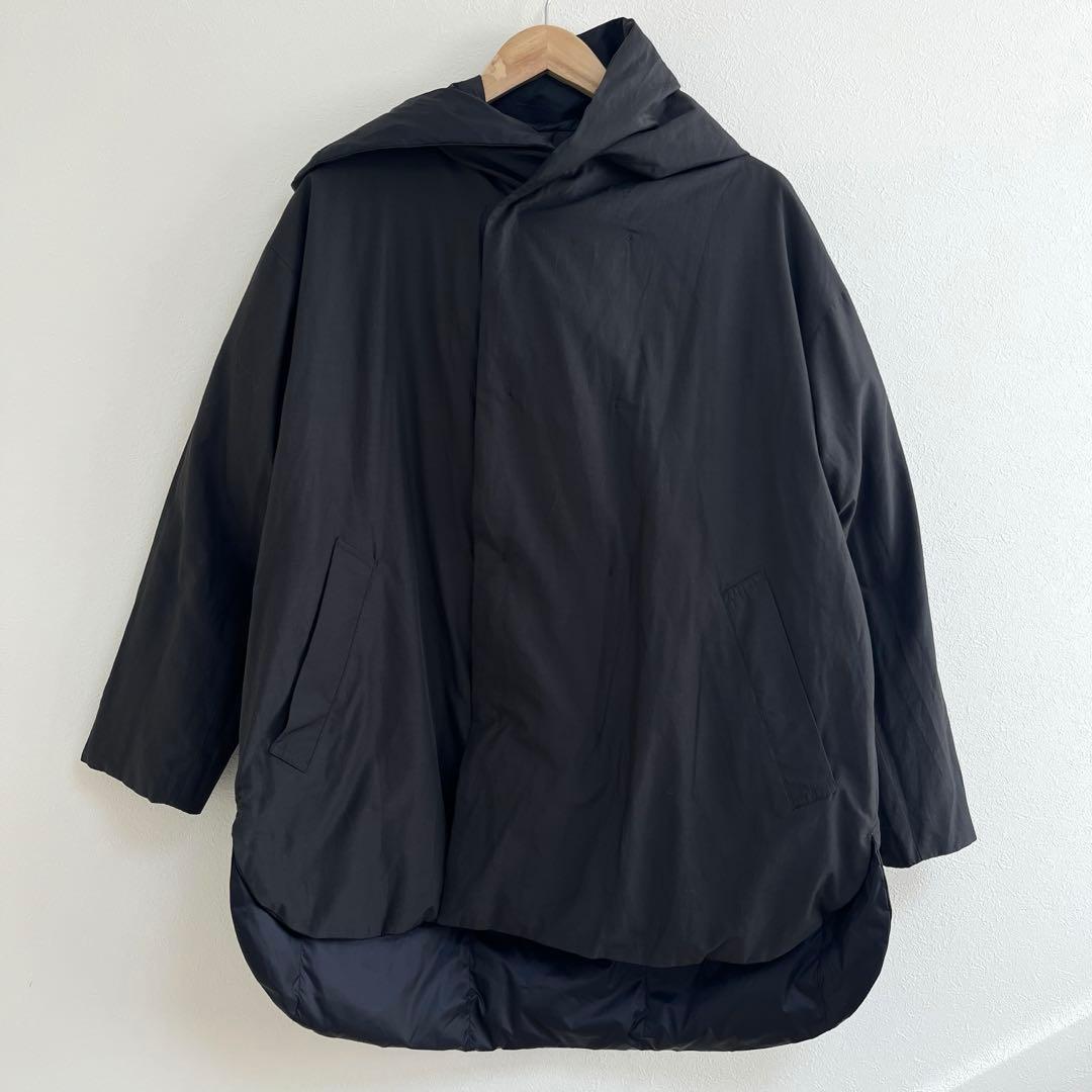 プランテーション　リバーシブルダウン　ブラック　暖かく軽い　M オーバーサイズ