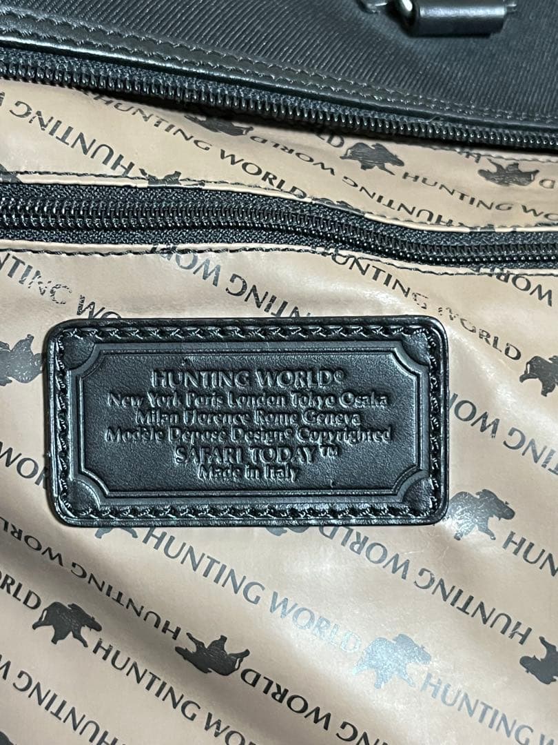 【純正ショルダーストラップ付き】ハンティングワールド ボストンバッグ 黒