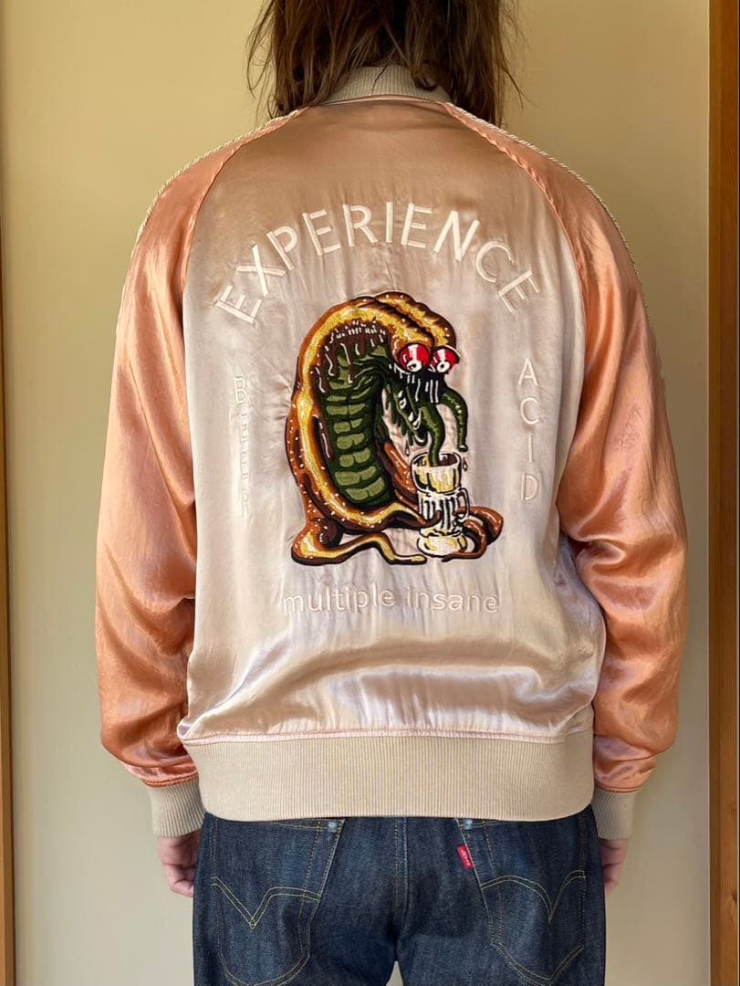 black weirdos 刺繍 スカジャン M ブラックウィドー